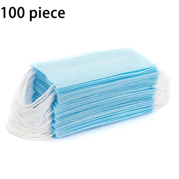 

3ply 50pcs 100pcs Meltblown Anti Pollution Disposable Laye Hygiene Face Dust Fabric Mask masque Facemask Mouth Cap Filter 50 pcs