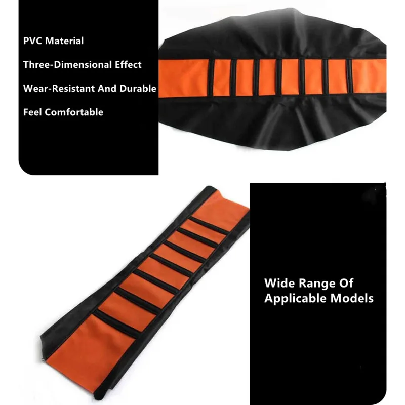 Motorcycle Seat Covers Striped Soft-Grip for Honda Suzuki