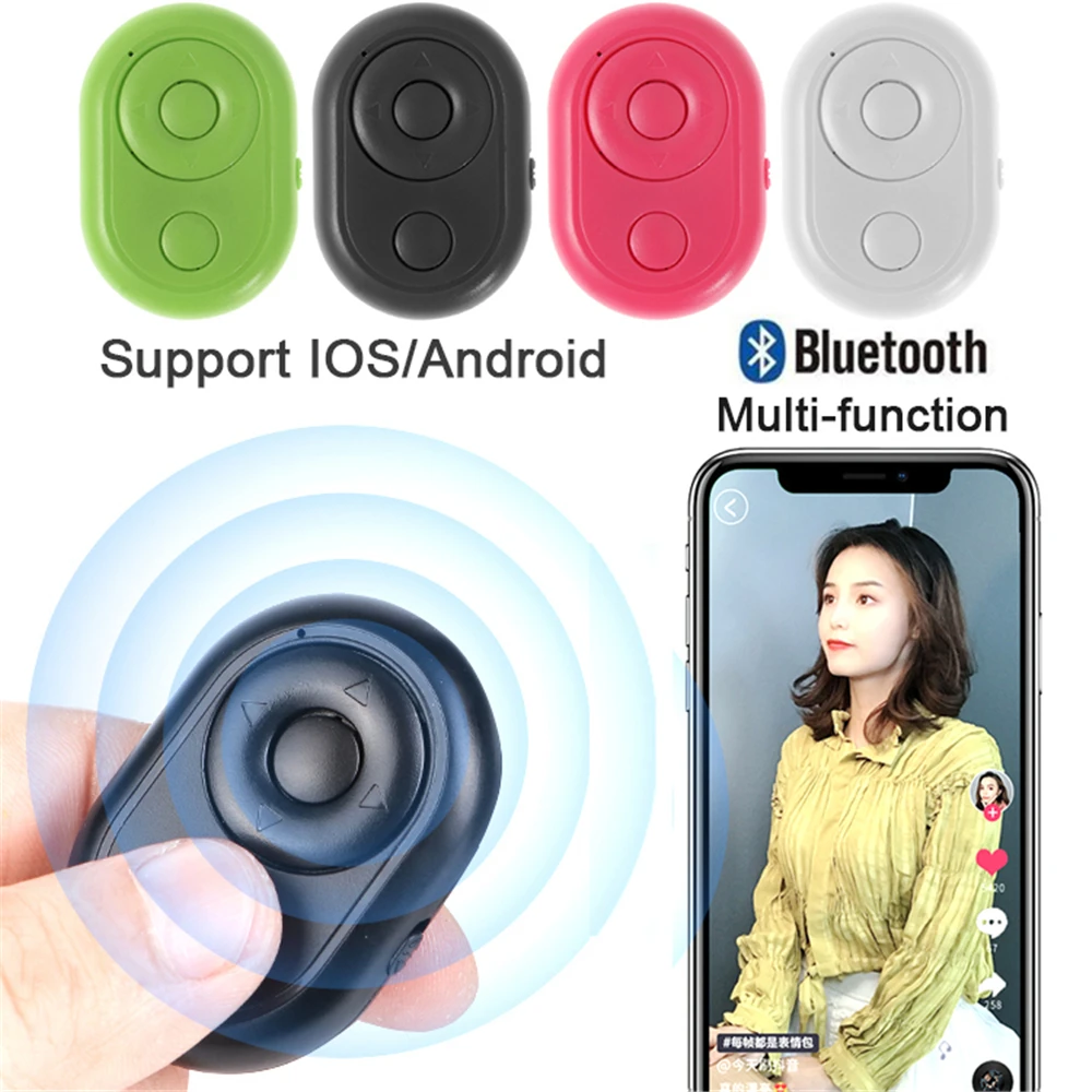 Мини-кнопка спуска камеры беспроводной пульт дистанционного управления Bluetooth затвор PPT управление селфи палка для Android iPhone Xs samsung