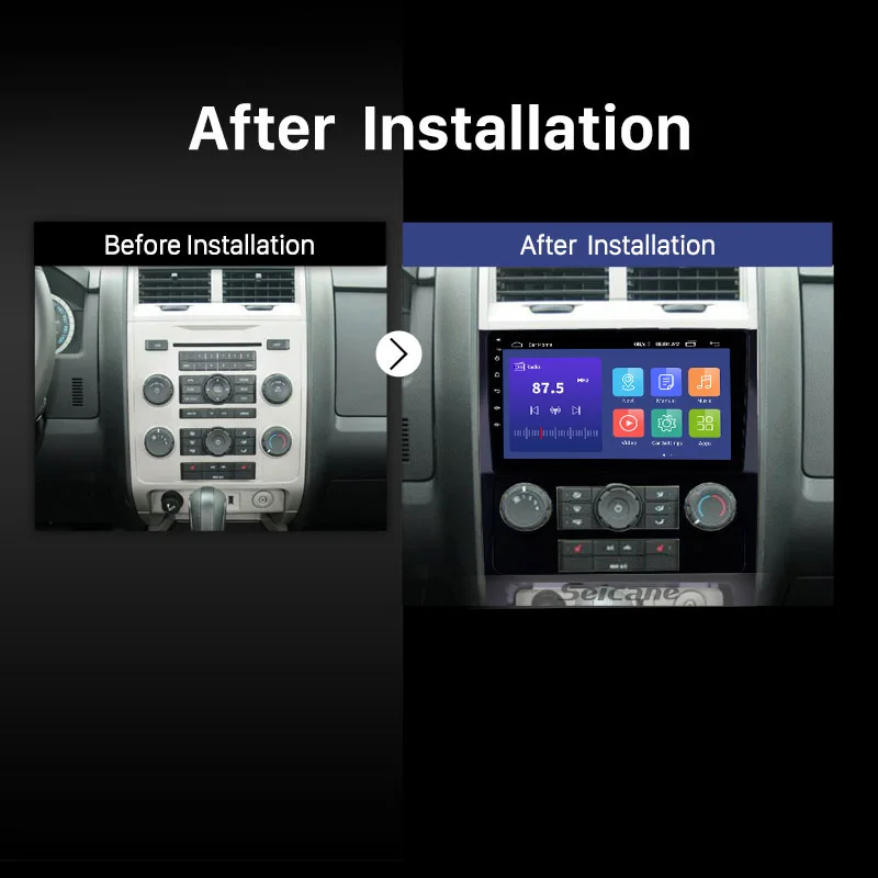 Seicane 2 din Android 10.0 Car GPS Radio for Ford Escape 2007 2008 2009 2010 20112012 Unit Player support Carplay SWC OBD2 DVR