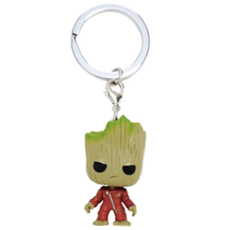 3Groot 20pcs Marvel DC comics брелок 20 шт./лот Страж галактики Грут Бэтмен человек паук Тор Халк танос флэш брелок - Цвет: 3Groot 20pcs