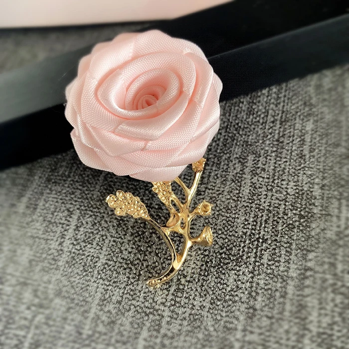Flower Brooches Мужской женский галстук на магните на лацкане, брошь в британском стиле для свадебной вечеринки, пальто, куртка из золотого сплава, броши в форме цветка розы, ленты, корсаж - Цвет: Flower Brooches