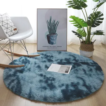 

Nordic bedroom hanging basket floor mat plush round carpet thick sponge baby anti-fall rug bedside carpet child crawling rug