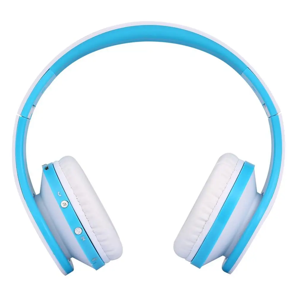 Синий Складные беспроводные наушники, стерео bluetooth-гарнитура, комбинированная с микрофоном, поддержка AUX для iPhone, мобильного телефона, ПК, ноутбука, 3,5 мм, аудиоразъем - Цвет: Синий