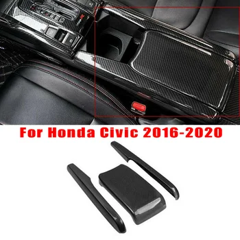 

​3 Pcs/set High Quality ABS Carbon Fiber Armrest Cover For Honda Civic 2016-20