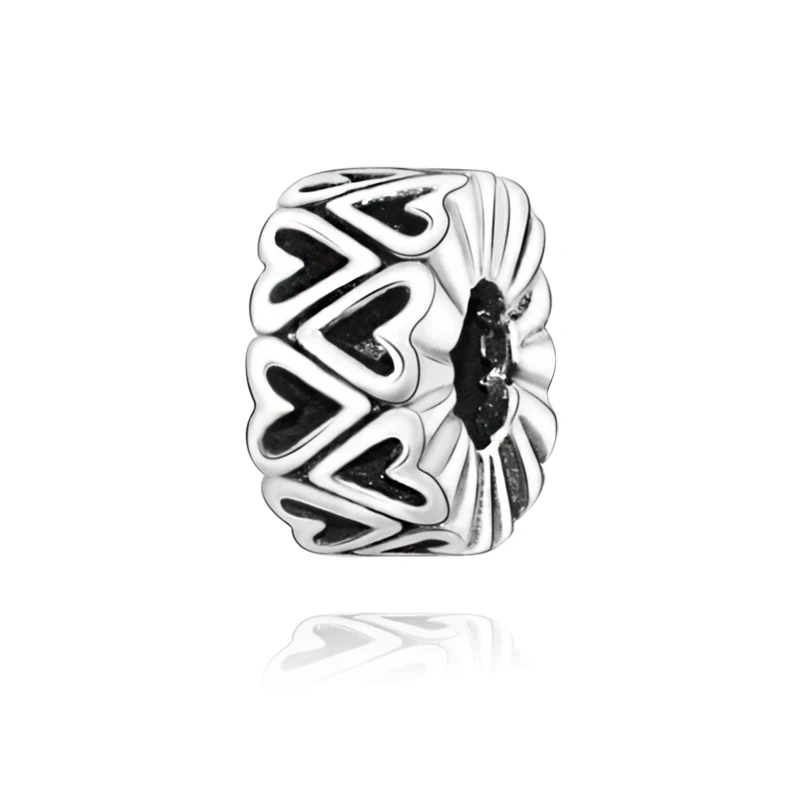 

2020 Valentine's New 925 Sterling Silver Beads Openwork Freehand Heart Charm fit Original European Bracelets Women DIY Jewelry