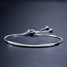 Новинка, роскошный браслет из стерлингового серебра 925 пробы, 24 см, регулируемый браслет для женщин, Подарок на годовщину, ювелирные изделия,, moonso S5437