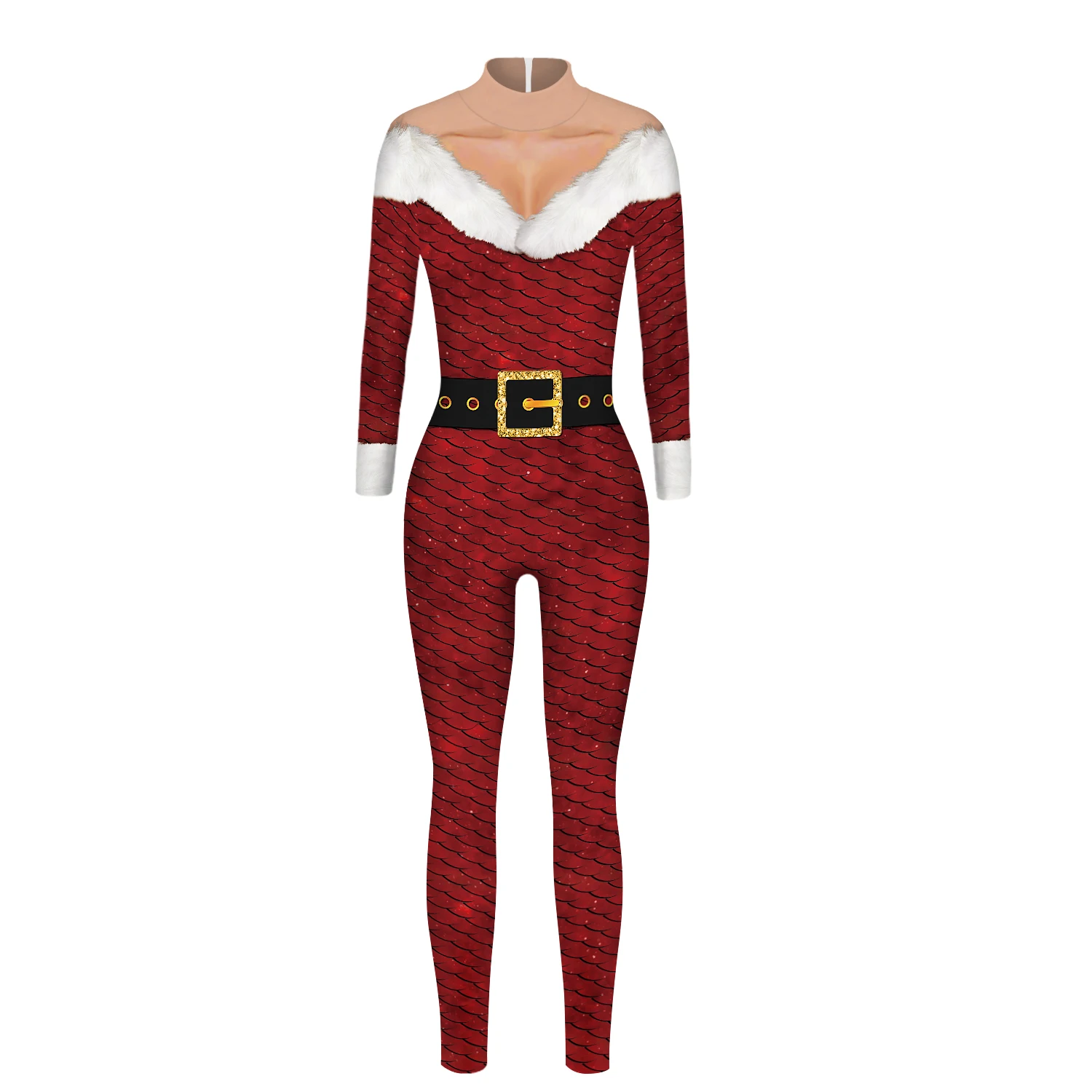 VIP Мода, рождественские Комбинезоны для женщин, праздничная одежда, новогодний костюм для девочек, облегающий эластичный Рождественский Костюм - Цвет: MD-T215103