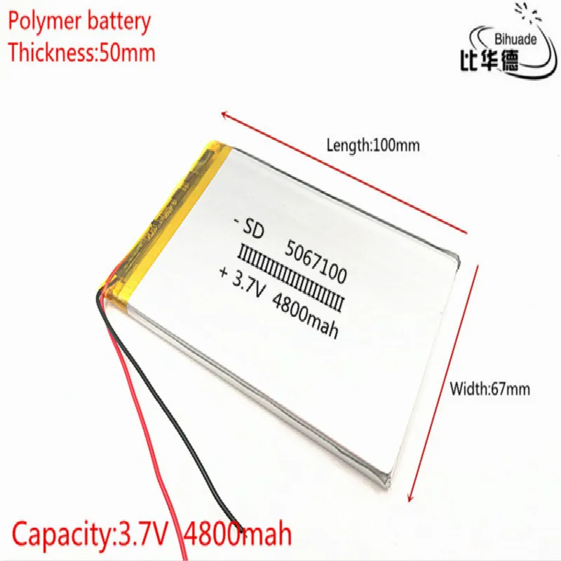 3 7 V 4800mAH полимерный литий-ионный аккумулятор для планшетных ПК дюймов 8 5067100 |