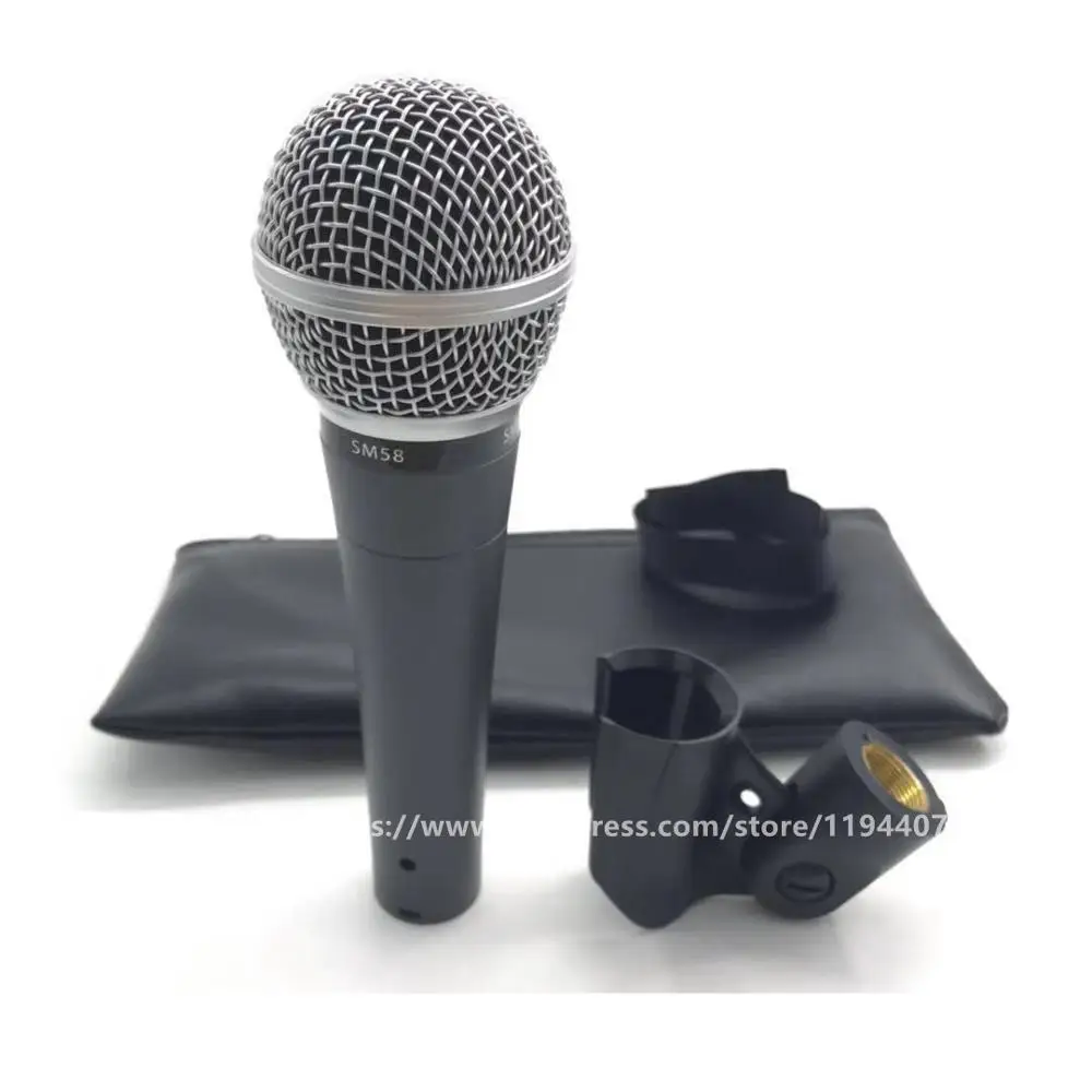 A set SM58 Высокое качество версия Professional SM58 проводной микрофон вокальный караоке портативный динамик SM58LC микрофон - Цвет: A set SM58
