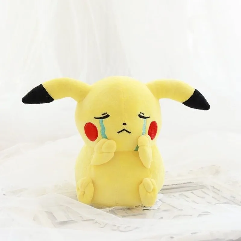 Takara Tomy Pokemon Cute Expression Pikachu Plush Acting  Crying  Doll Kawaii Anime Stuffed Lovely Gift for Children