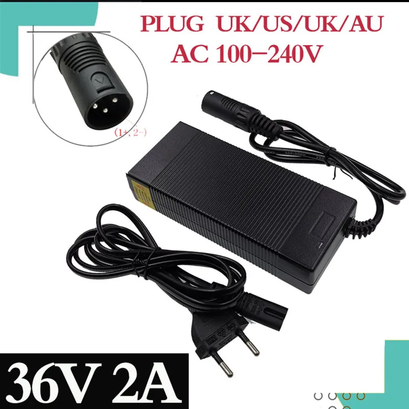 

36V 2A lead-acid batteryE-bike Charger for 41.4 V electric scooter for e-bike charger lead-acid battery 3-pin XLR