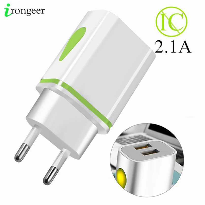 Сетевое зарядное устройство USB 5 в 2 1 А адаптер для iPhone 11 XR XS Max европейская вилка