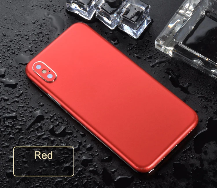 Red For 8 Plus Роскошная пленка, наклейка на заднюю для iPhone 8 Plus, защитная накладка для задней панели телефона, ультратонкая задняя наклейка для iPhone 8 Plus - Цвет: Red For 8 Plus