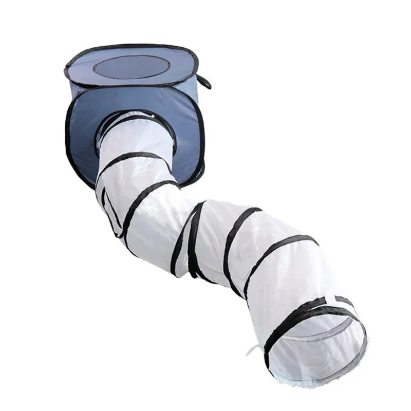 BM0790H Funny Pet Cat Tunnel Puppy Ferrets Play Tubes Toy With Square Head Foldable Crinkle Kitten Toys Rabbit Play Dog Tunnel Tubes - Цвет: BM0790H