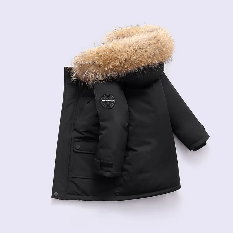 PROD 1005003039877200 OLEKID 2021 Winter Down Jacket For Boys Real
Raccoon Fur Thick Warm Baby Boys Outerwear Coat 2-12 Years Kids Teenage
Boys Parka