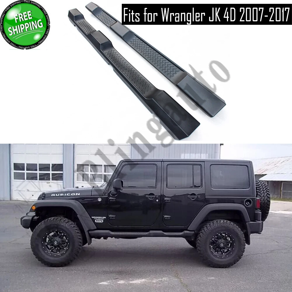Подходит для Jeep Wrangler JK 4 DOOR 4D 2007-2017 2 шт. левая и правая ходовая доска боковые