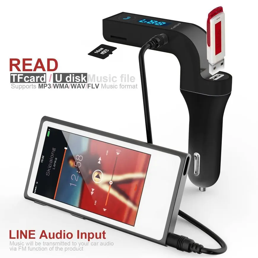 G7 беспроводной Bluetooth fm-передатчик с Hands-free USB Автомобильное зарядное устройство MP3-плеер lcd Автомобильный музыкальный плеер автомобильные аксессуары