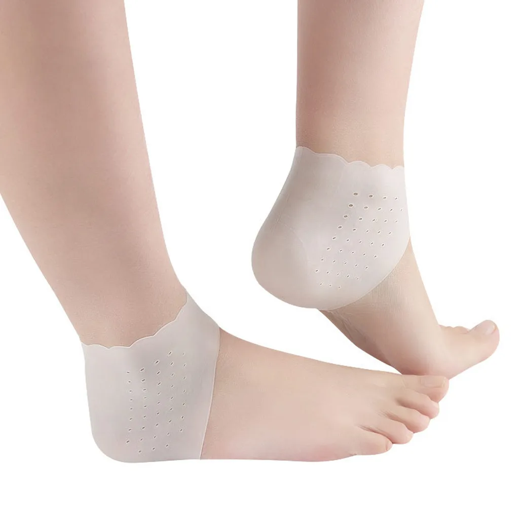 Уход за ногами, силиконовый инструмент для ухода за потрескавшимися ногами, увлажняющий гель для пятки, белые носки для ног