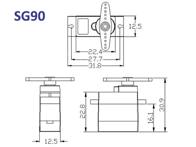 10 шт мини микро 9g сервопривод SG90 MG90S для arduino RC 250 450 6CH для вертолета самолета 4,8 V-6 V автомобиля лодки