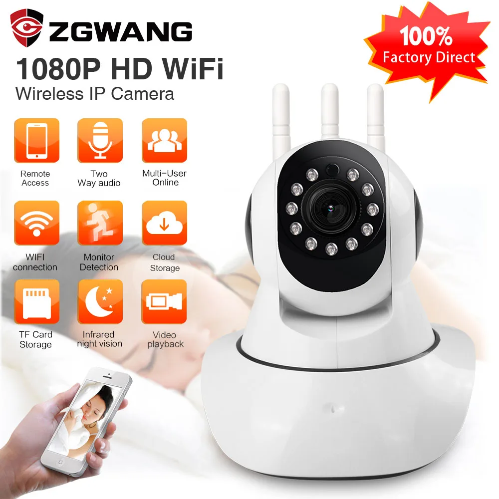 ZGWANG 1080P HD Облако IP Камера домашней безопасности Камеры Скрытого видеонаблюдения