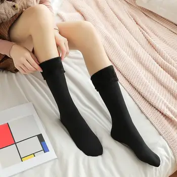 

Autumn and Winter Plus Velvet Thickening Calf Socks Knee Soft Tube Ms. Over Socks Floor The Socks Socks Warm Fashion Long S Y3W4