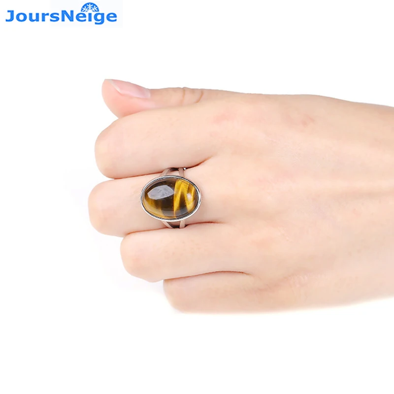 Natural Crystal Ring Yellow Tiger Eye Stone S925 Silver Mosaic Ring Men Women Crystal Rings Energy Stone Jewelry natural stone ring