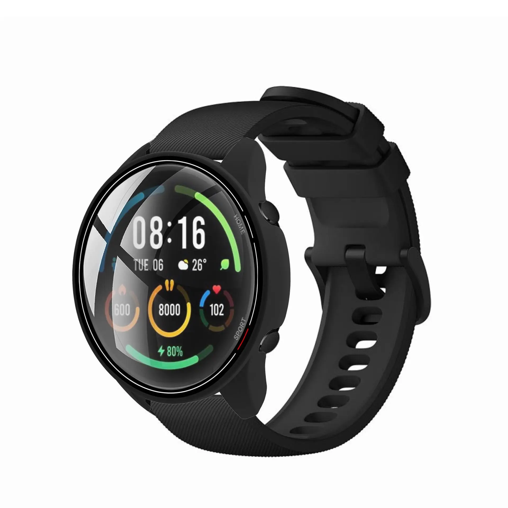Hard Edge Screen Glass Protector Case Shell Frame For Xiaomi Mi Watch Color Sports Version Smart Watch Protective Bumper Cover 