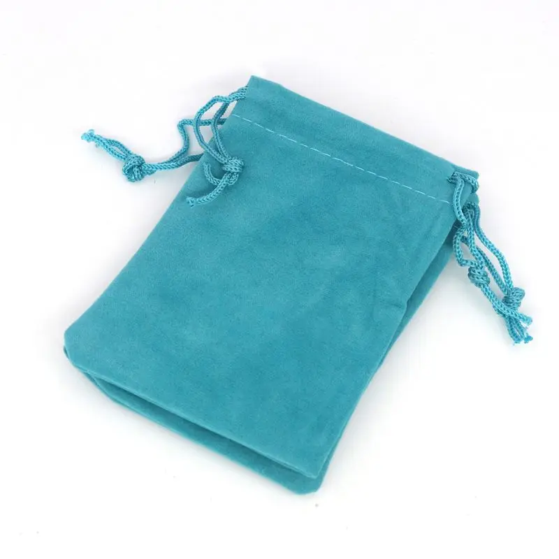 Light Blue 10 шт., 2 размера, упаковка, бархатный мешочек, саше, Подарочная сумка для ювелирных изделий, свадебные вещи, вечерние, с бусинами, контейнер для хранения - Цвет: Light Blue