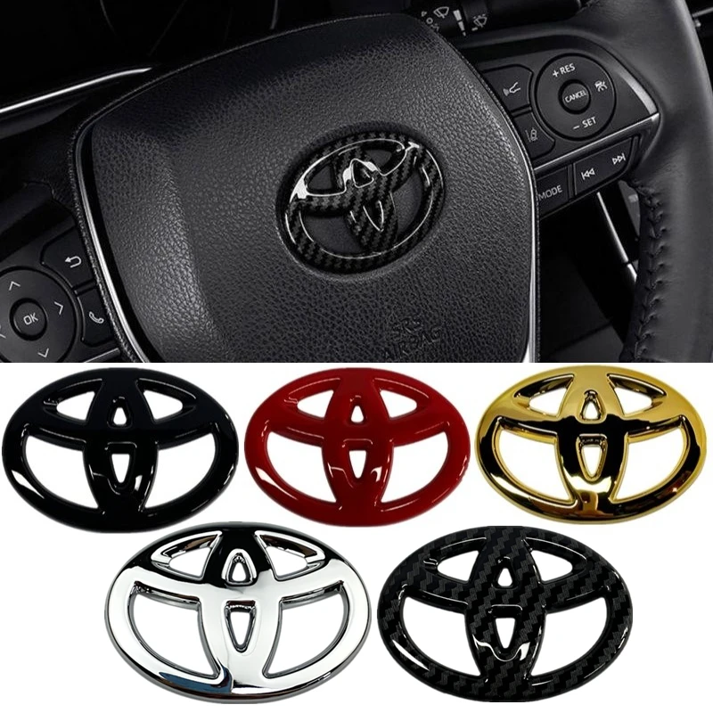 Автомобильная наклейка на руль для Toyota Corolla Camry Rav4 Yaris Auris Avensis Prius Prado 120 Hilux Supra CHR