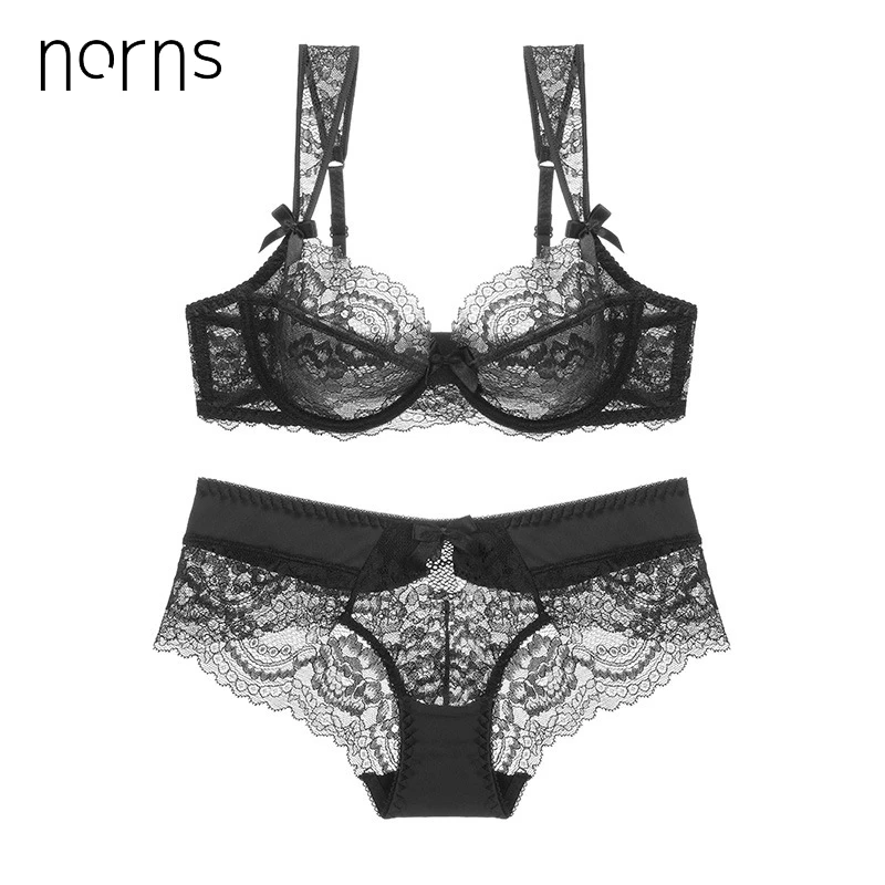 Norens, ультратонкие, без губки, прозрачные, сексуальные, кружевные, дамское нижнее белье, вышивка, пуш-ап, бюстгальтеры, женские, плюс размер, комплект нижнего белья