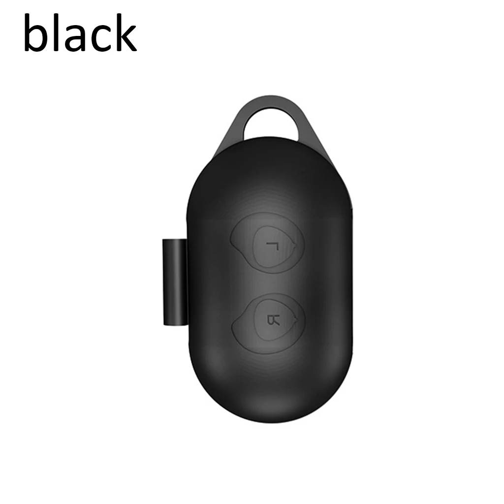black Водонепроницаемый защитный чехол силиконовый беспроводной Bluetooth наушник защитный чехол карабин для Xiaomi mi Airdots Red mi - Цвет: black