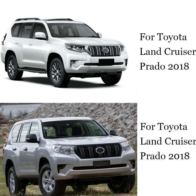 Хромированная передняя решетка крышка для Toyota Land cruiser Prado fj150 2018 роскошный