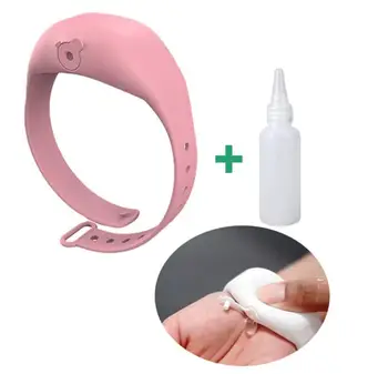 

100PCS DHL Hand Sanitizer Disinfectant Silicone Bracelet Wristband Hand Dispenser Wearable Wash Hand Sanitizer Dispenser Pumps