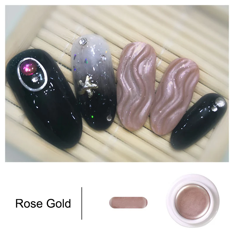 rose Gold 1 шт. с металлическими блестками для дизайна ногтей гель Полировка маникюрный лак для ногтей искусство украшения LDO99 - Цвет: rose Gold
