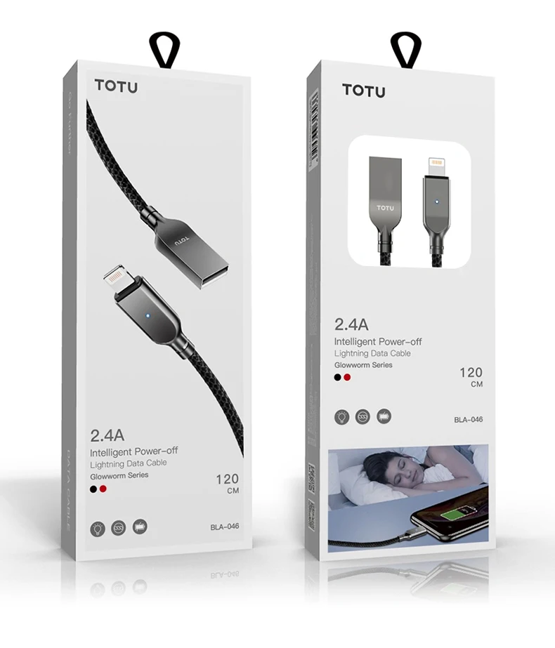 TOTU, популярный интеллектуальный usb-кабель для быстрой зарядки и отключения питания для Iphone Xs Max, зарядный кабель для Iphone X, 8, 7, 6 Plus, зарядное устройство