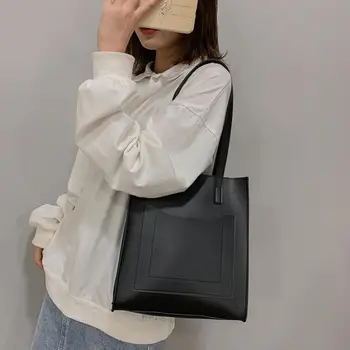 

Women PU Leather Casual Handbags Solid Shoulder Bag Large Shopping Totes Small Handbag Messenger Satchel Bag bolsa feminina