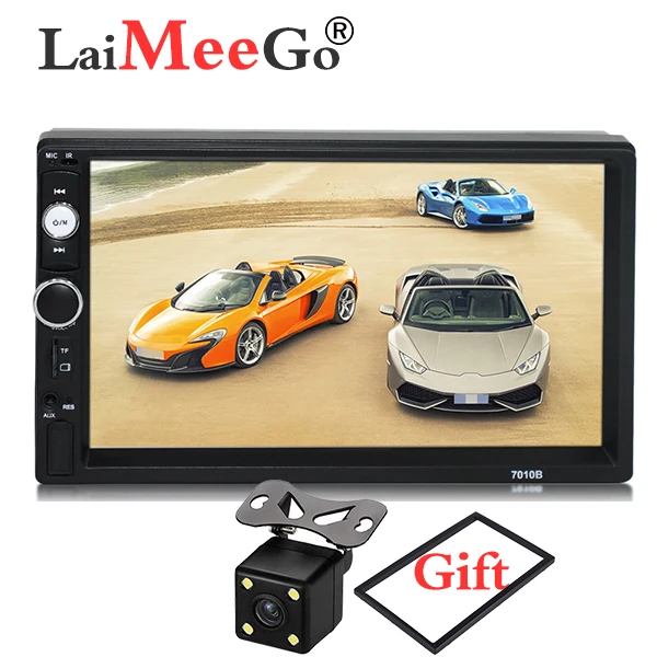 with 4 cam frame 2 din Автомобильная Радио " HD Авторадио мультимедийный плеер 2DIN сенсорный экран Авто аудио стерео MP5 Bluetooth USB TF FM камера - Цвет: with 4 cam frame