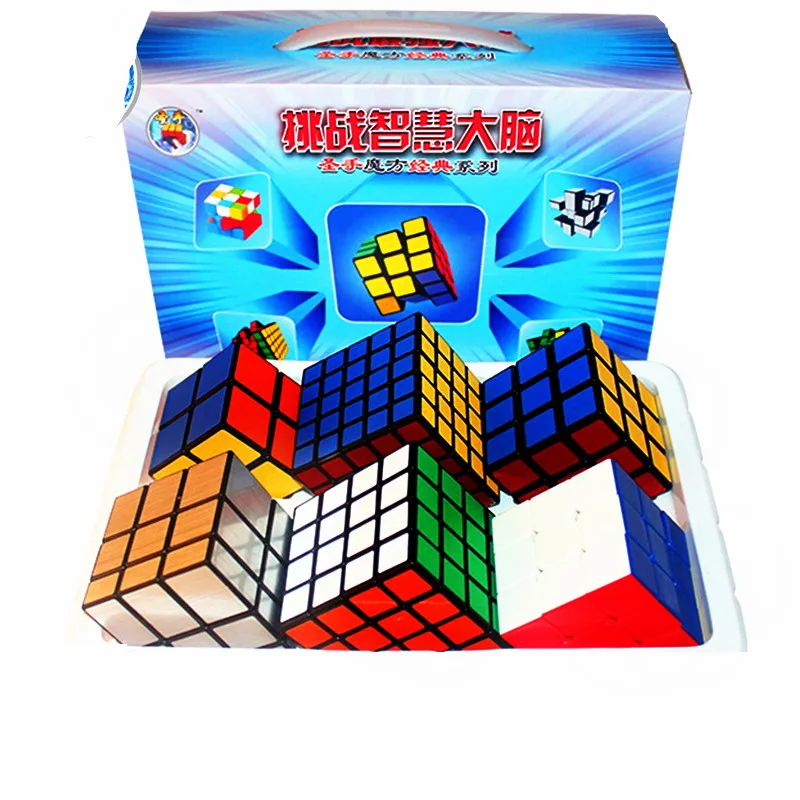 ShengShou 2x2 с глянцевым покрытием 3x3 3x3x3 4x4 5x5 Набор подарочных коробок магический куб быстрая ультра-гладкая скорость Твист Головоломка Куб детские игрушки подарок