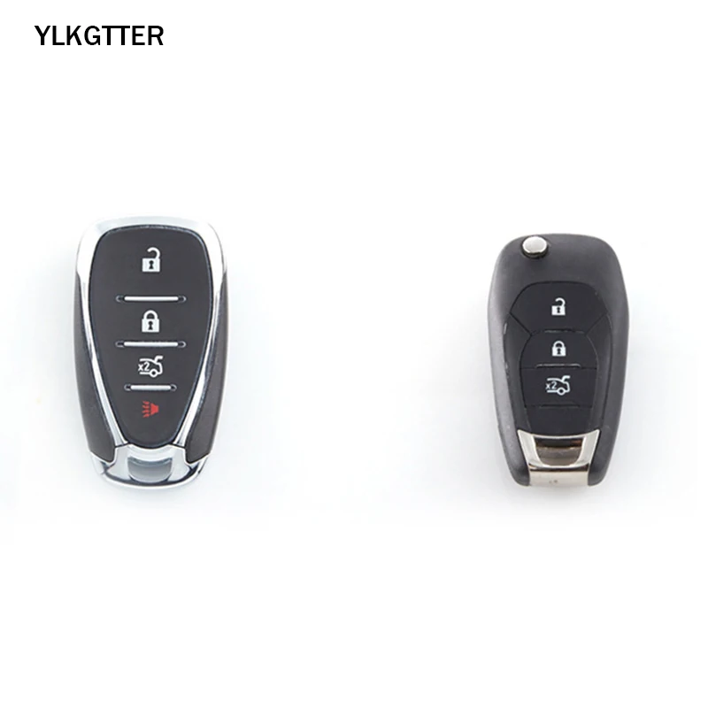 Чехол для ключа автомобиля YLKGTTER из углеродного волокна для Chevrolet Malibu XL Tracker Cruze Equinox Camero, защитный чехол для ключа автомобиля