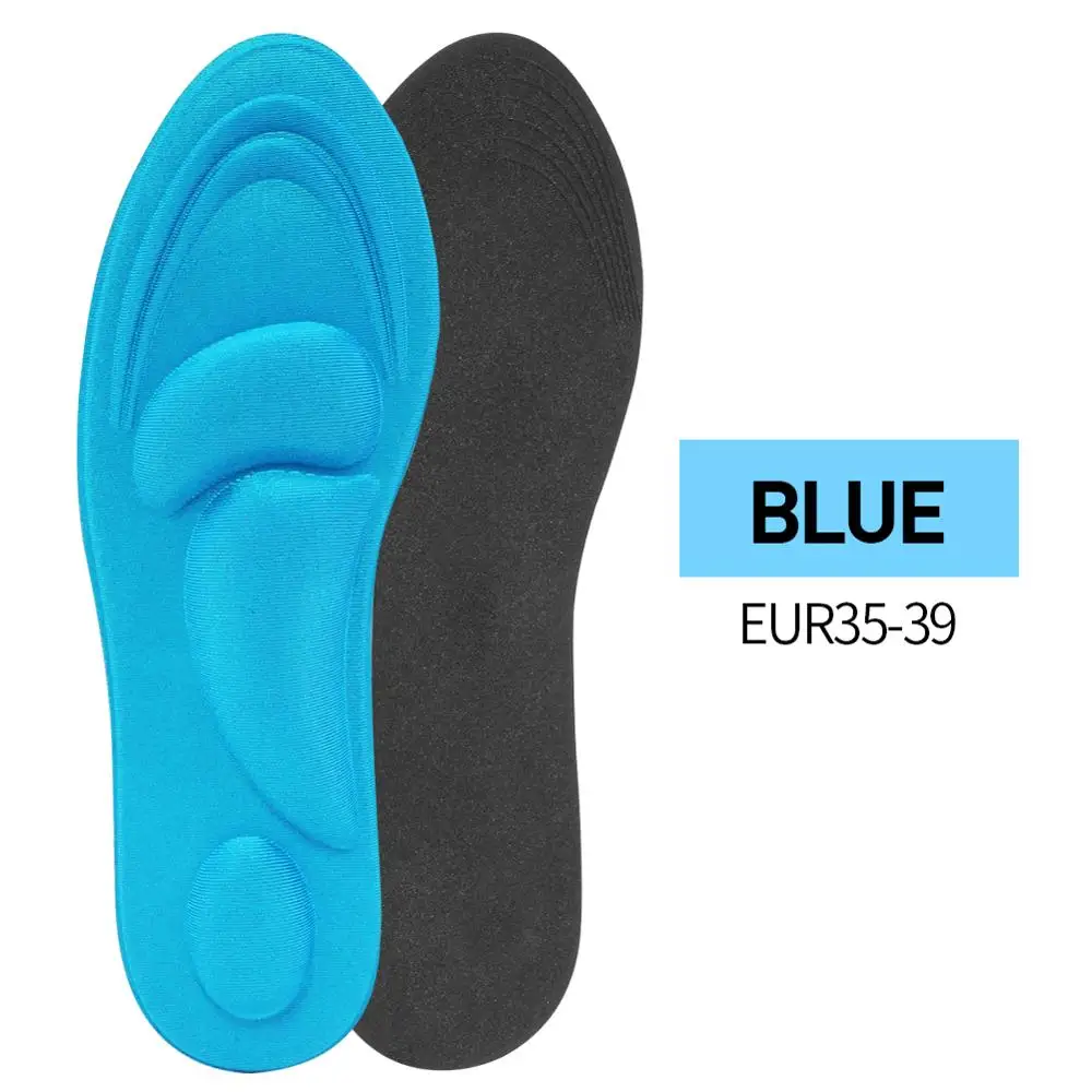 Blue 3ANGNI 4D стелька из пены с эффектом памяти арки Поддержка обувь на высоком каблуке для боли в спине, забота о ногах, вставка Подушка вкладка - Цвет: Blue