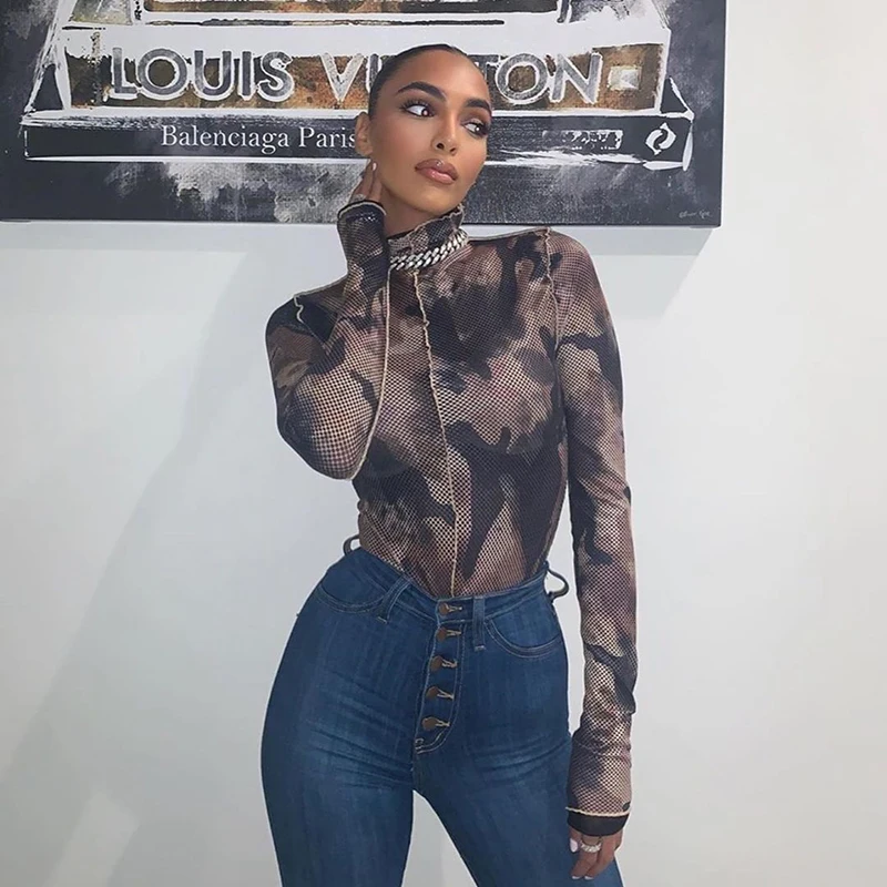 Waatfaak Split Party Sexy Bodysuit Long Sleeve Snake Print Turtleneck Bodysuits Women Skinny Autumn Jumpsuit Bodycon Body Femme Waatfaak Split Party Sexy Bodysuit Long Sleeve Snake Print Turtleneck Bodysuits Women Skinny Autumn Jumpsuit Bodycon Body Femme