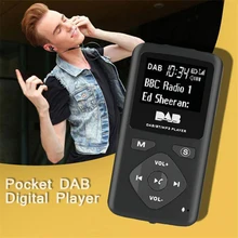 Портативный DAB/DAB+ карманный цифровой радиоприемник Bluetooth MP3-плеер с наушником радиоприемник