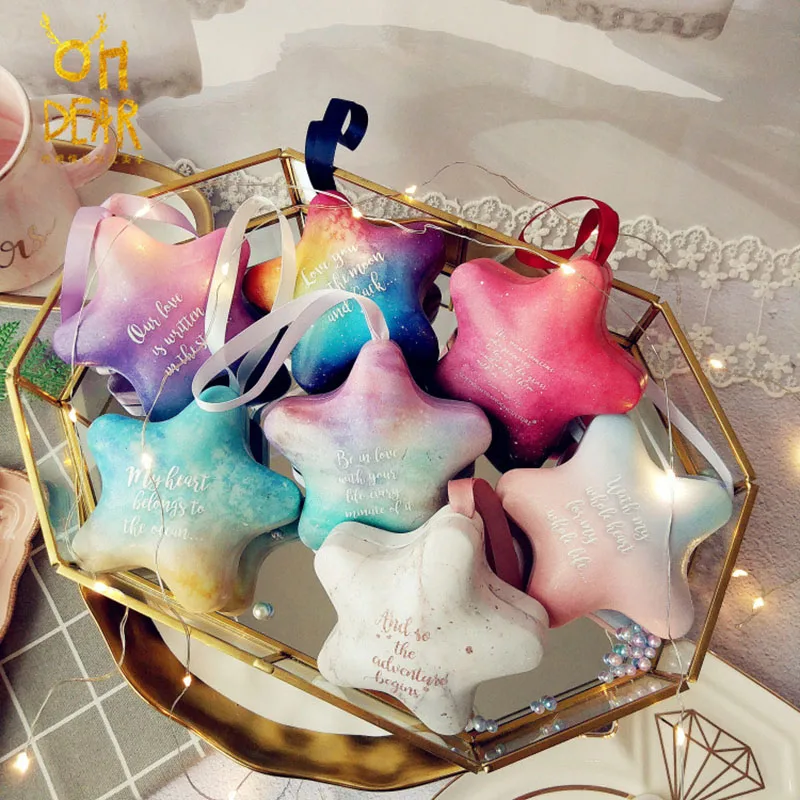 

AVEBIEN 10pcs Wedding Party Favors Chocolate Star Tinplate Gradient Gift Box Packaging Bags Birthday Party Gift for the New Year