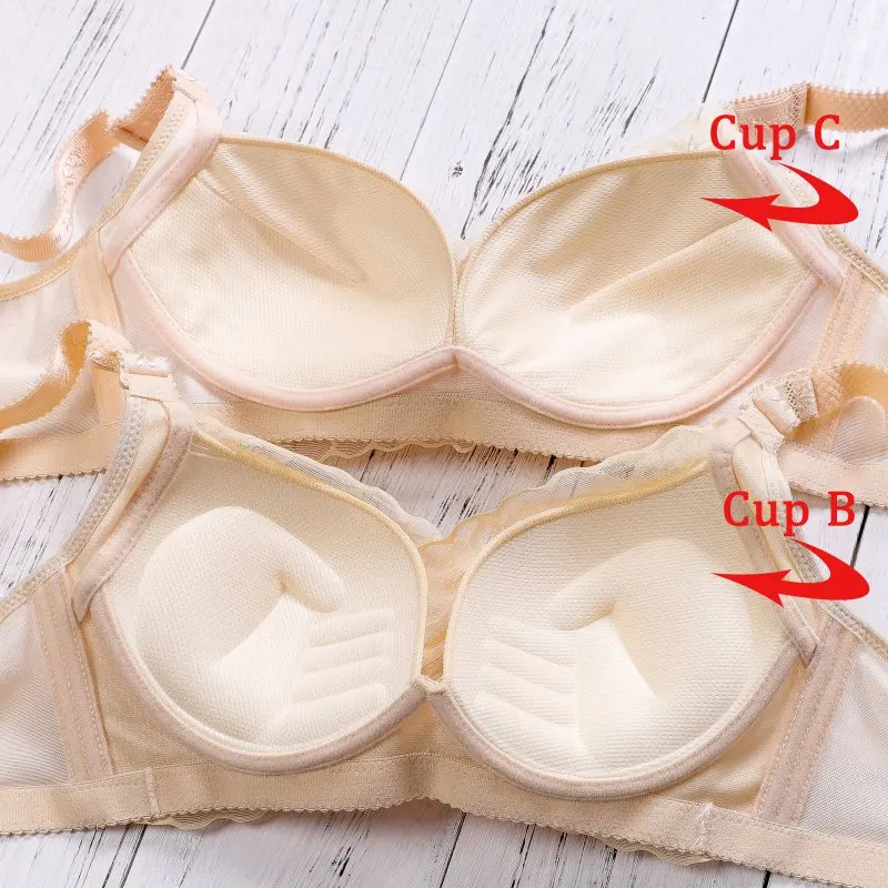 Sexy Lace Decorate Lingerie Female Intimates Large Size Push Up Padded Bras Wire Free Gathered Underwear Adjust Women Bras