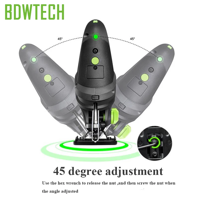 BDWTECH 600 Вт Лазерный лобзик, регулируемая скорость 4 вала лобзик BTJ01 электроинструменты возврат