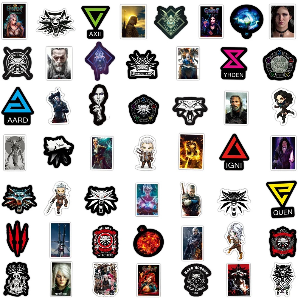 10/30/50PCS Witcher High Score Game Creative Decoration Sticker Scrapbook Skateboard Guitar Toy Suitcase Sticker Wholesale