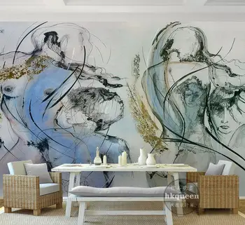 

[Self-Adhesive] 3D Line Painting WG604 Wall Paper mural Wall Print Decal Wall Murals Belly