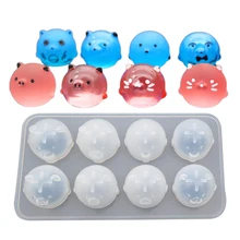 Кристалл эпоксидная силиконовая форма 8 даже цыплят медведи кулон зеркало ручной работы кулон плесень Быстрая