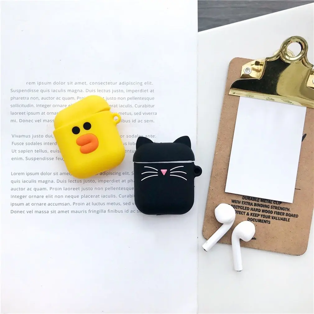 Для Airpod гарнитура силиконовый защитный чехол мультфильм милые беспроводные наушники капли защитный чехол